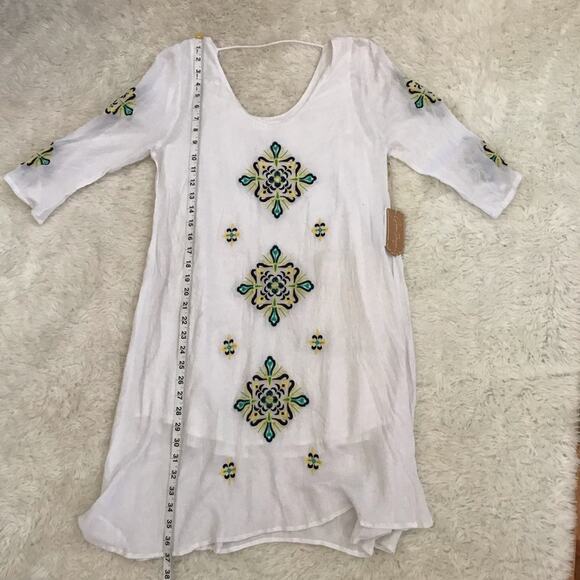 Green Dragon sheath embroidered floral dress size small NWT - Picture 3 of 7